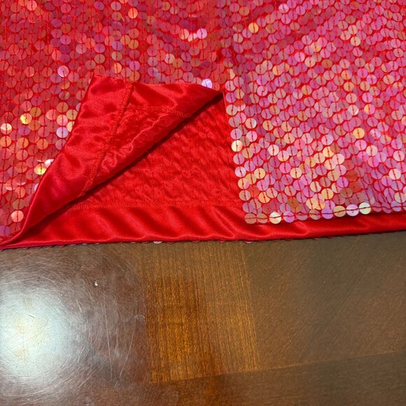 Vintage 80s NiteLine Red Sequin sexy Dress Deadstock  Sz 10 NOS party cocktail - Picture 9 of 10